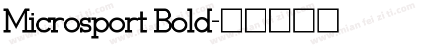 Microsport Bold字体转换
